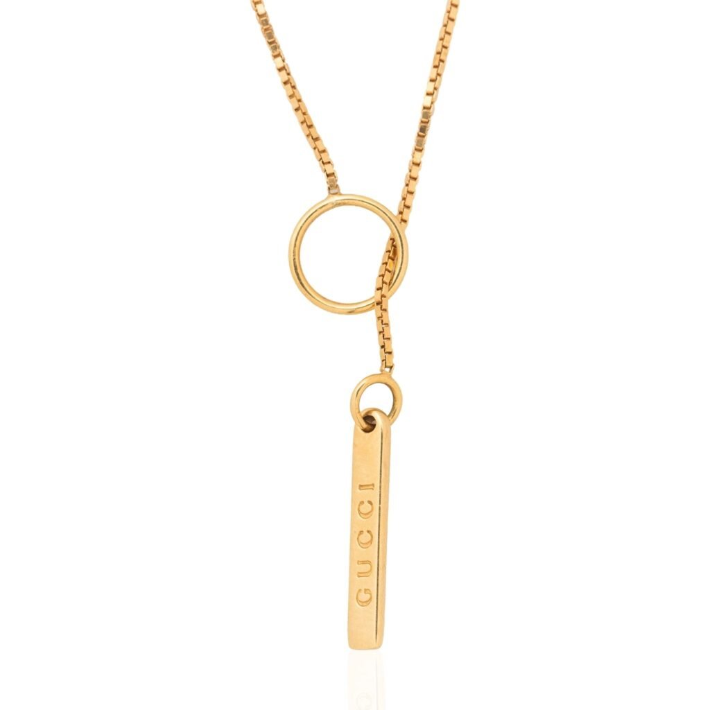 Gold Lariat Necklace, by Gucci