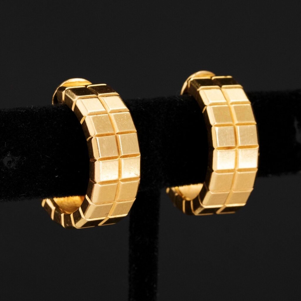 Ice Cube Double Hoop Earrings, by Chopard