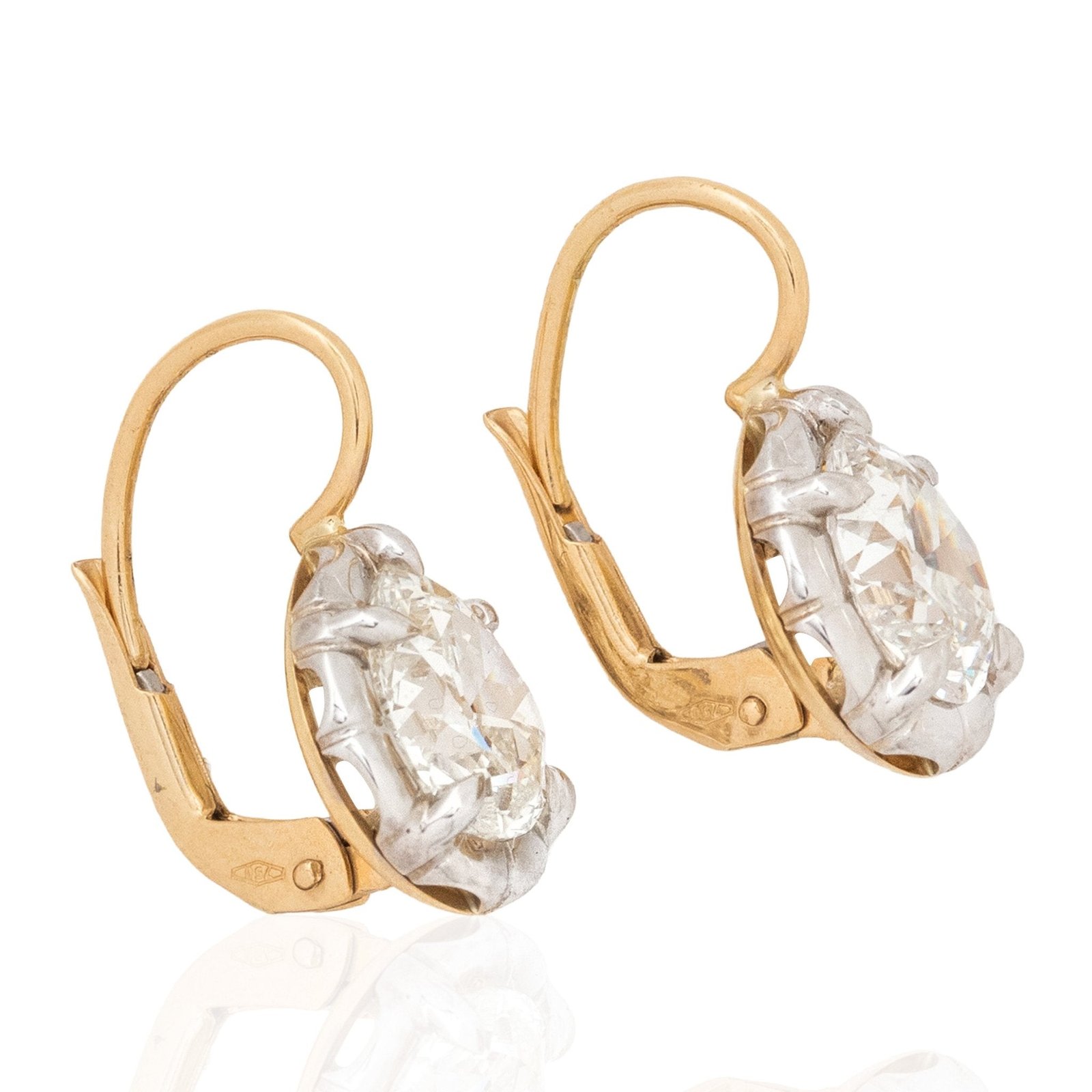 3.04ctw Pear Cut Diamond Collet Earrings, GIA - Image 4