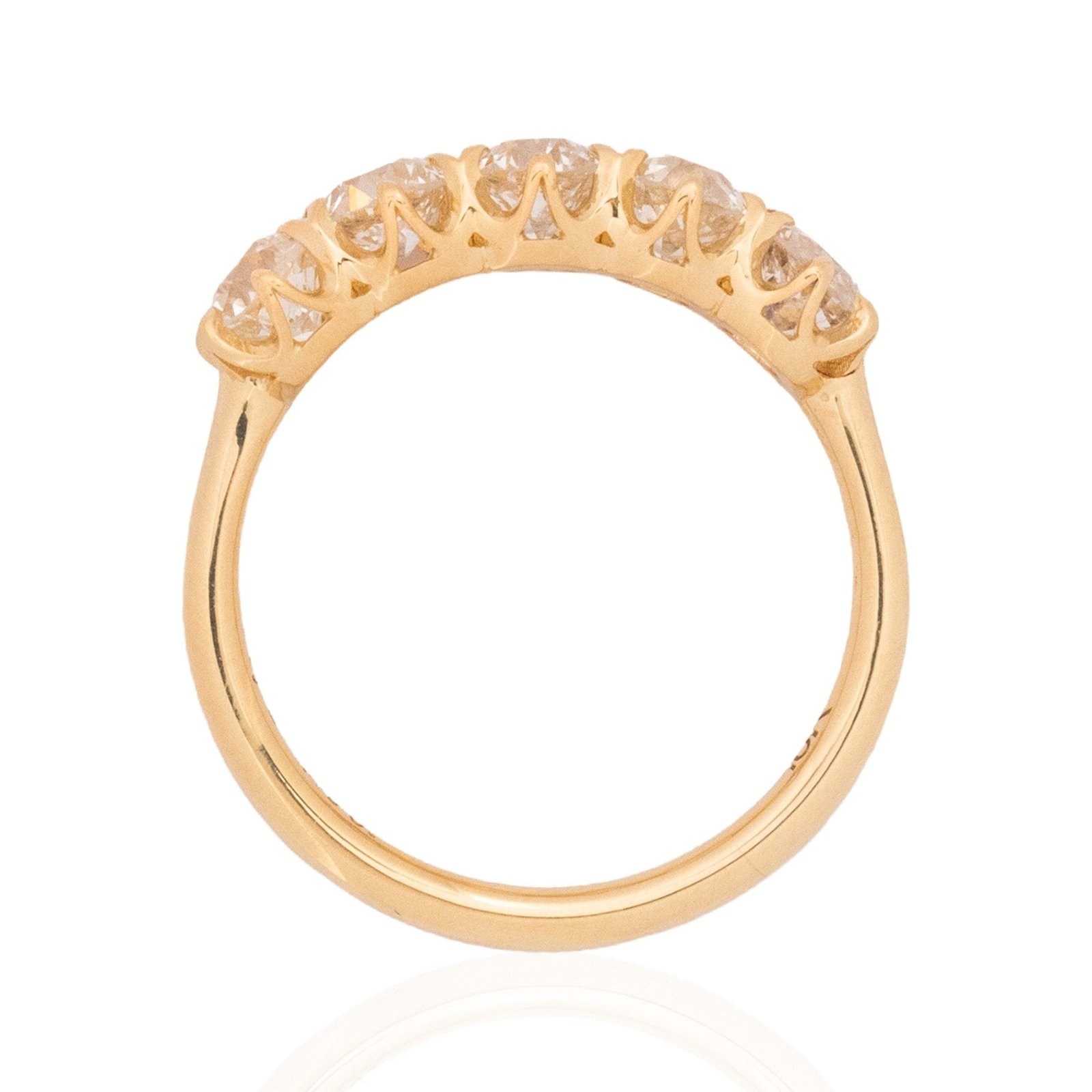 1.46ctw Old European Cut Diamond 5-Stone Band - Image 5