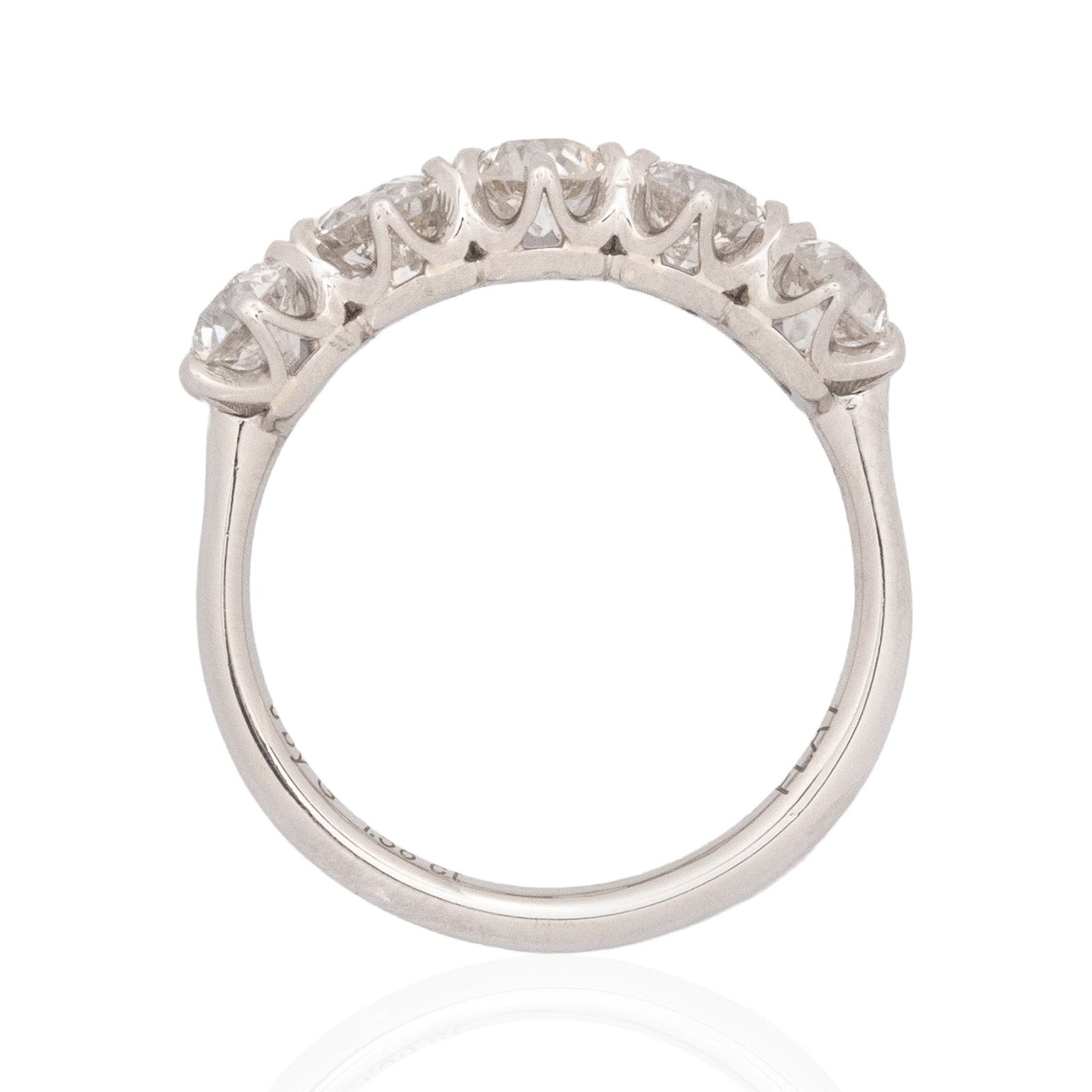 1.58ctw Old European Cut Diamond 5-Stone Band - Image 5