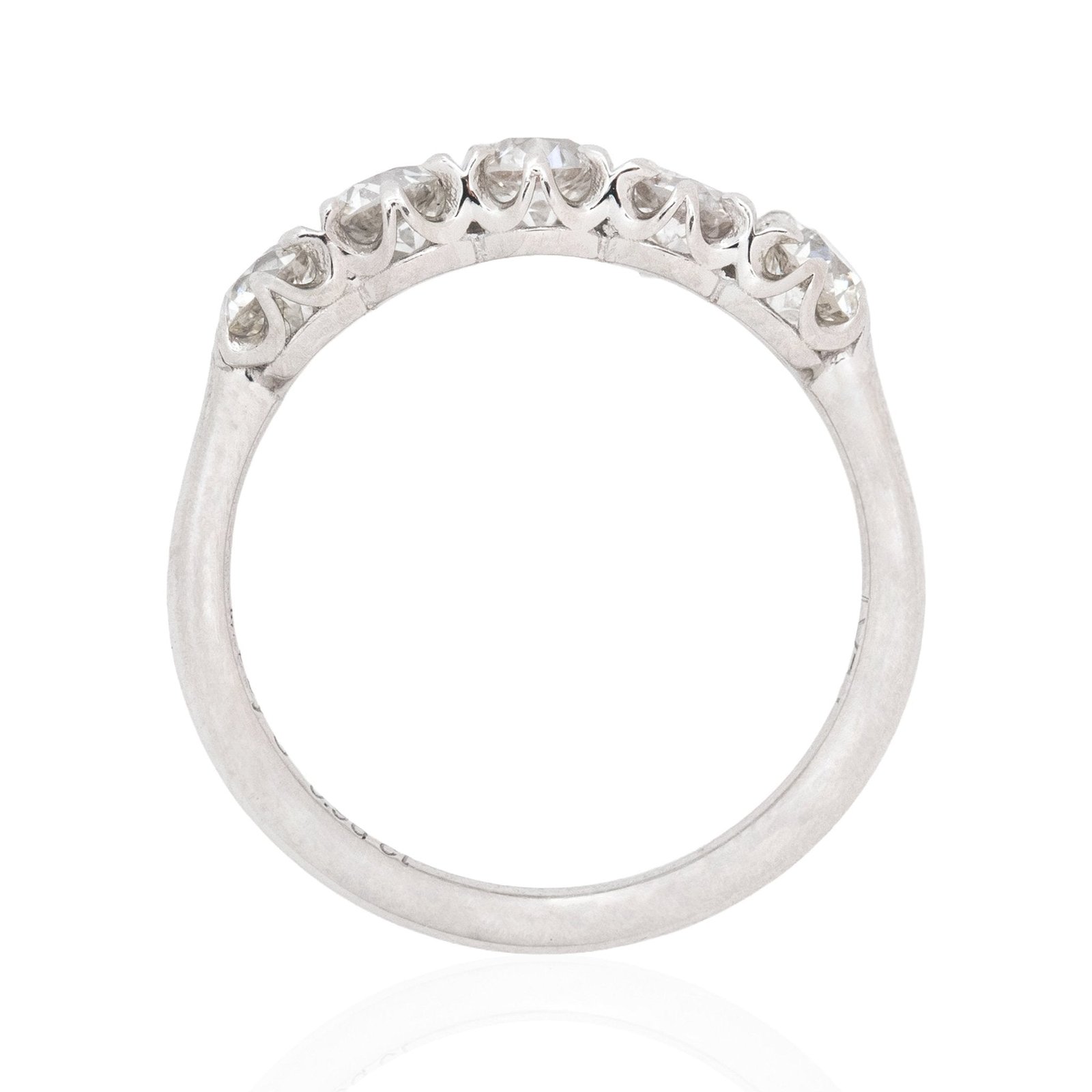 .96ctw Petite Old European Cut Diamond 5-Stone Band - Image 5