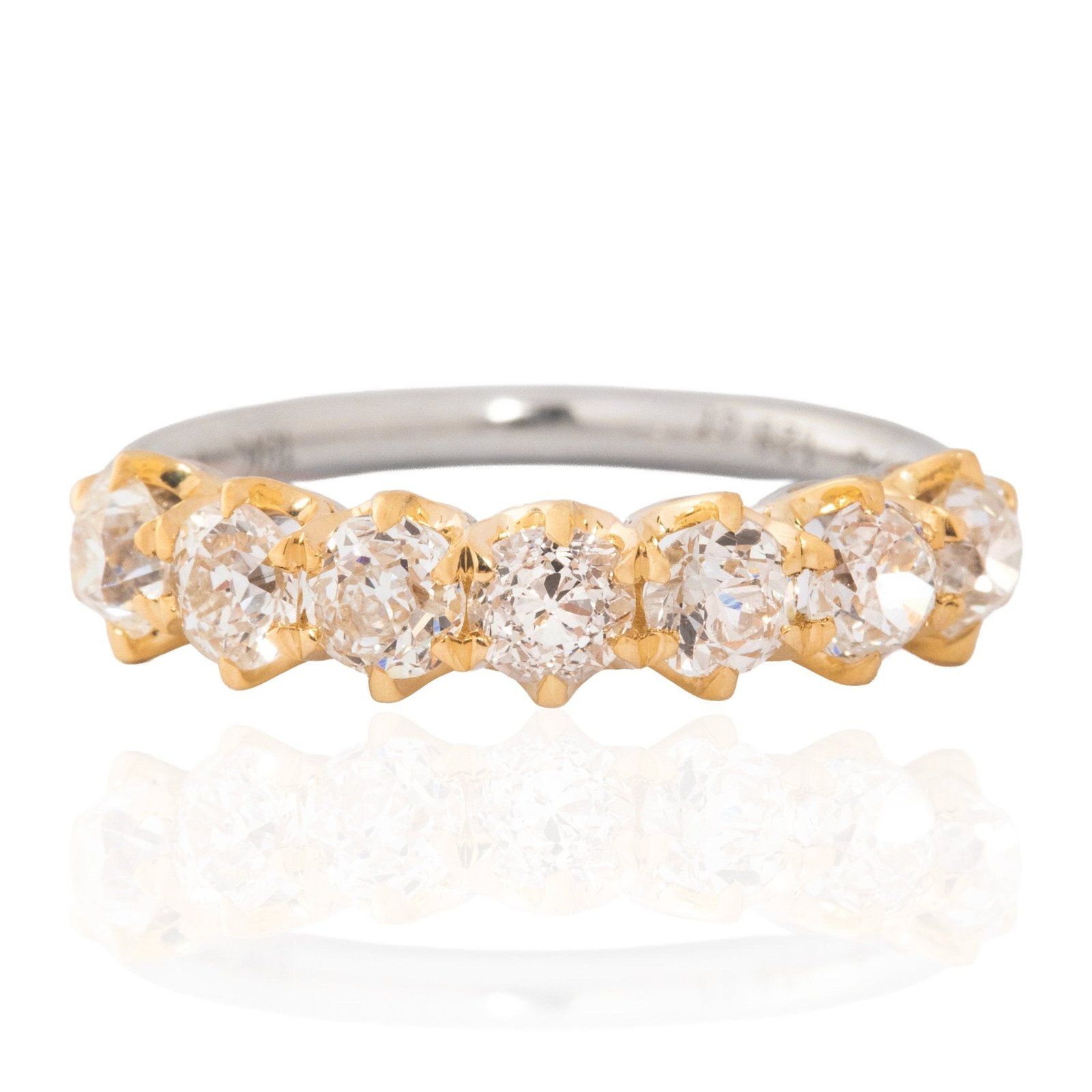 1.28ctw Old European Cut Diamond 7-Stone Band