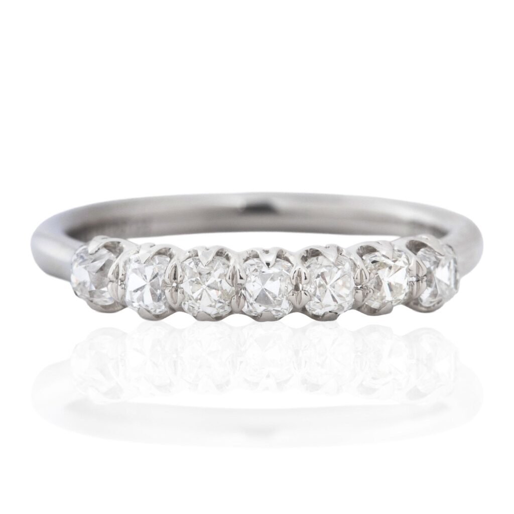.58ctw Petite Old Mine Cut Diamond 7-Stone Band