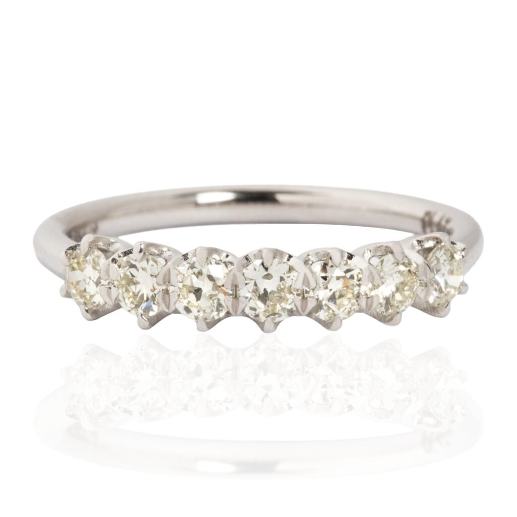 .55ctw Petite Old European Cut Diamond 7-Stone Band