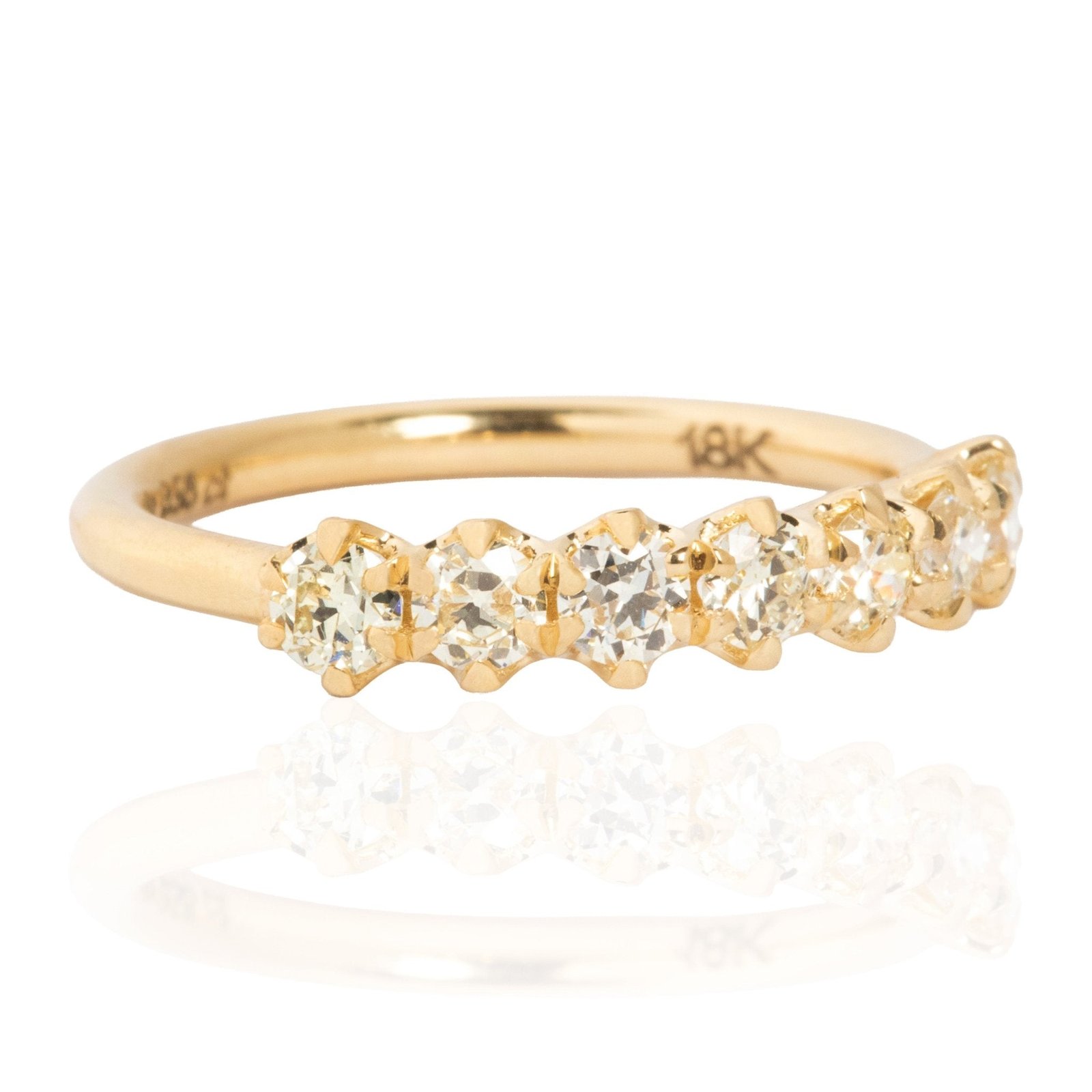 .56ctw Petite Old European Cut Diamond 7-Stone Band - Image 3