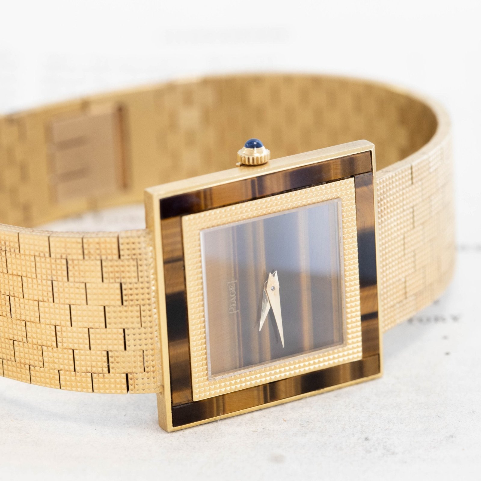 RARE Vintage "Protocole" Tigers Eye Watch, by Piaget - Image 5