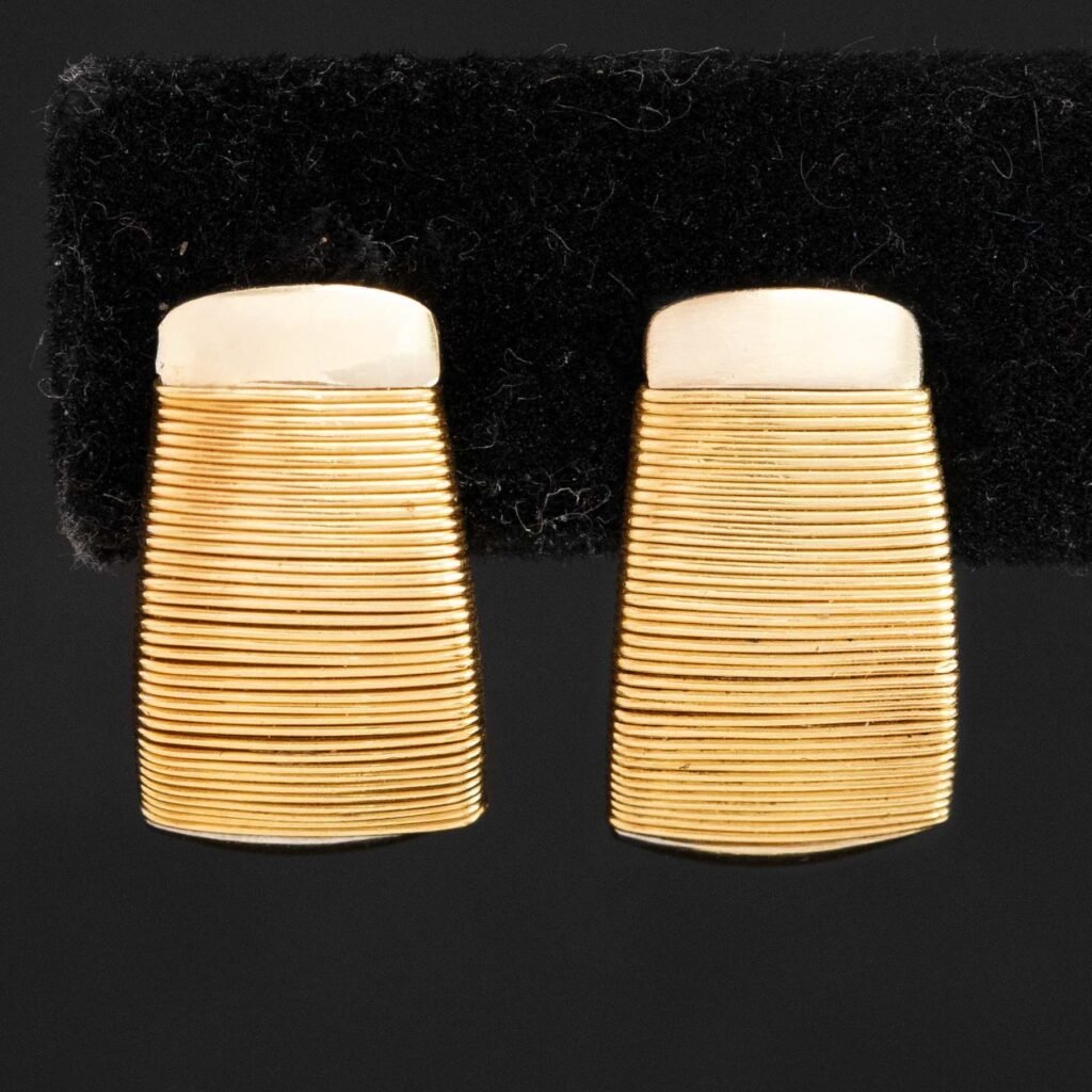 RARE Vintage Wire Hoop Earrings, by Georges L'Enfant for Hermes