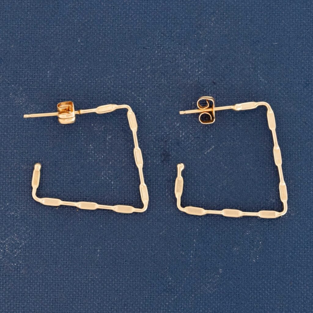 Retro Square Hoop Earrings