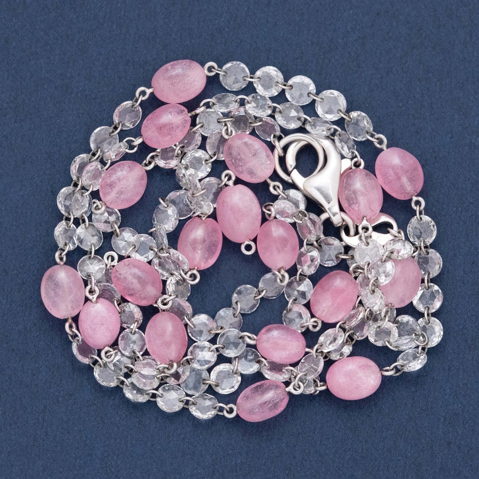 11.78ctw Rose Cut Diamond & Tourmaline Necklace - Image 4