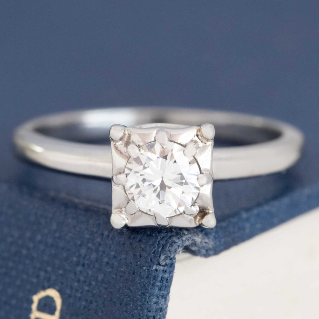 Round Cut Diamond Die Struck Solitaire, by Jabel