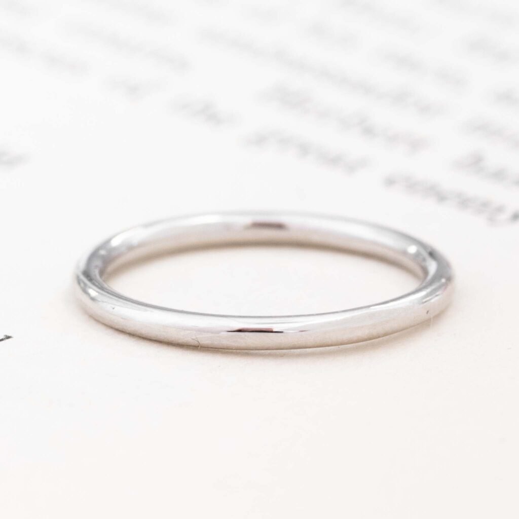 Slim Platinum Wedding Band, 1.68mm