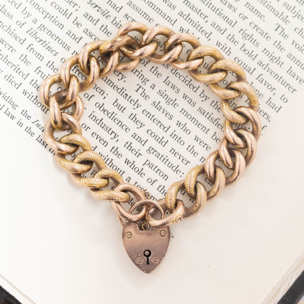 Victorian Engraved Hollow Curb Link Bracelet