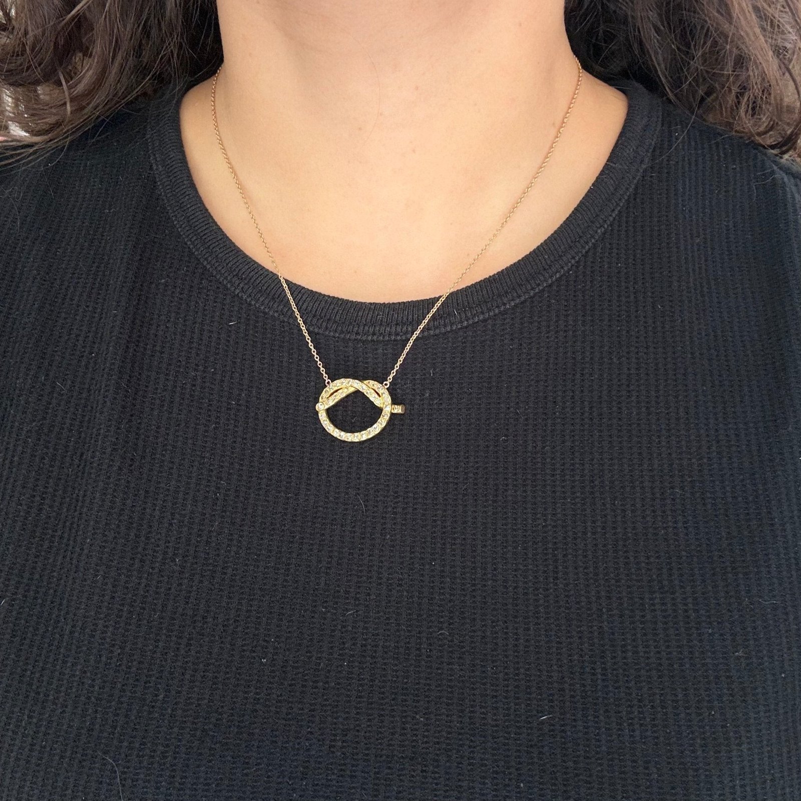 Victorian Rose Cut Diamond Lover's Knot Pendant - Image 2