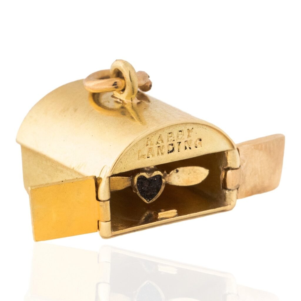 Vintage "Happy Landing" Airplane Hangar Charm