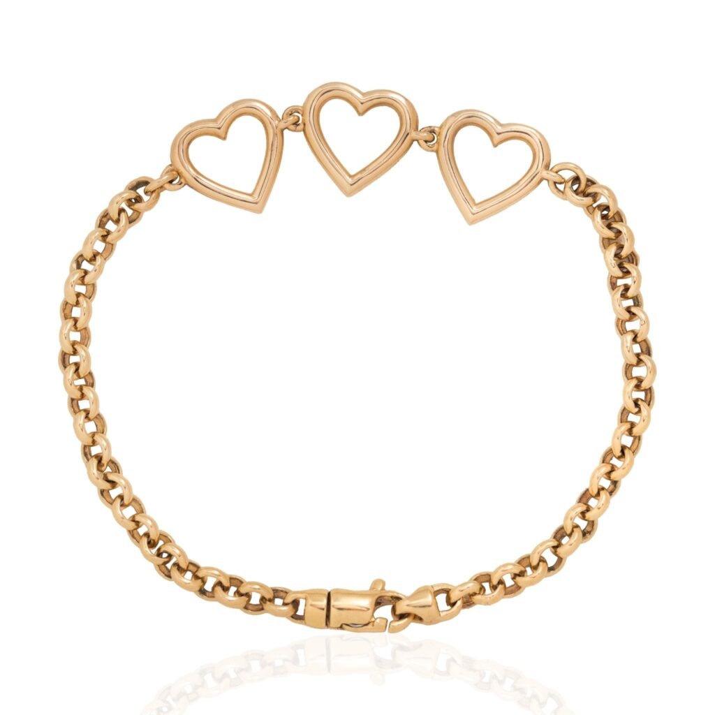 Vintage Triple Heart Bracelet