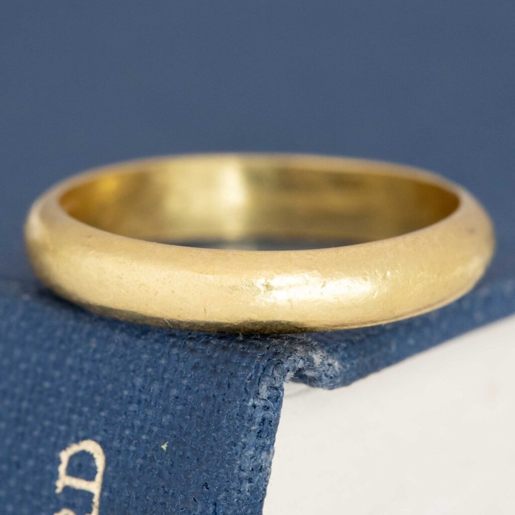 Vintage 22kt Wedding Band, 3.4mm