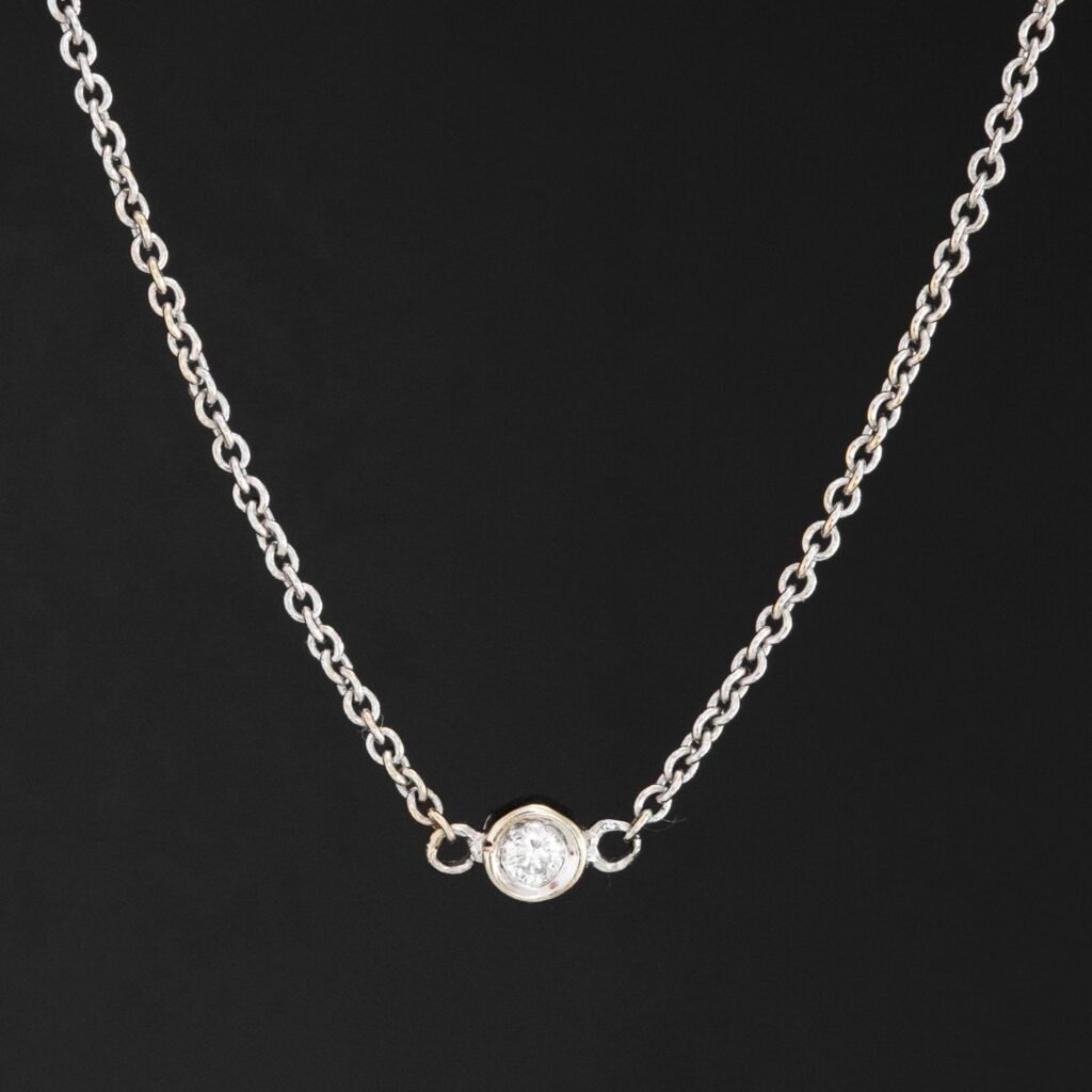 Vintage 3-Stone Diamond Station Necklace