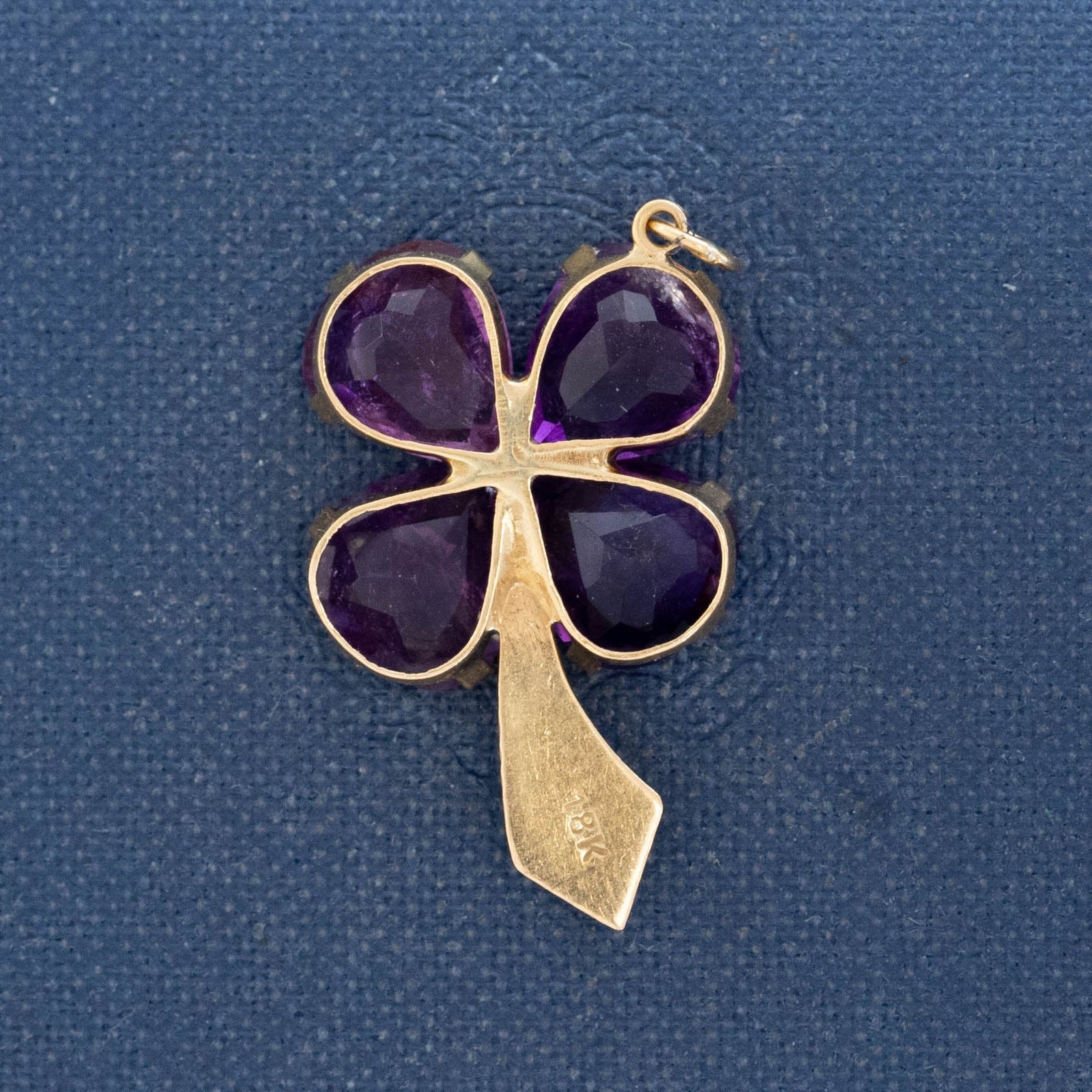 Vintage Amethyst Four Leaf Clover Pendant/Charm - Image 4