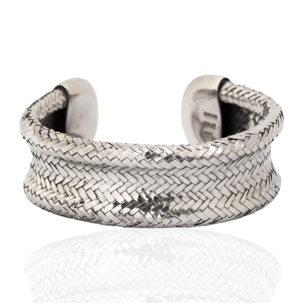 Vintage Silver Woven Cuff Bracelet, by Angela Cummings