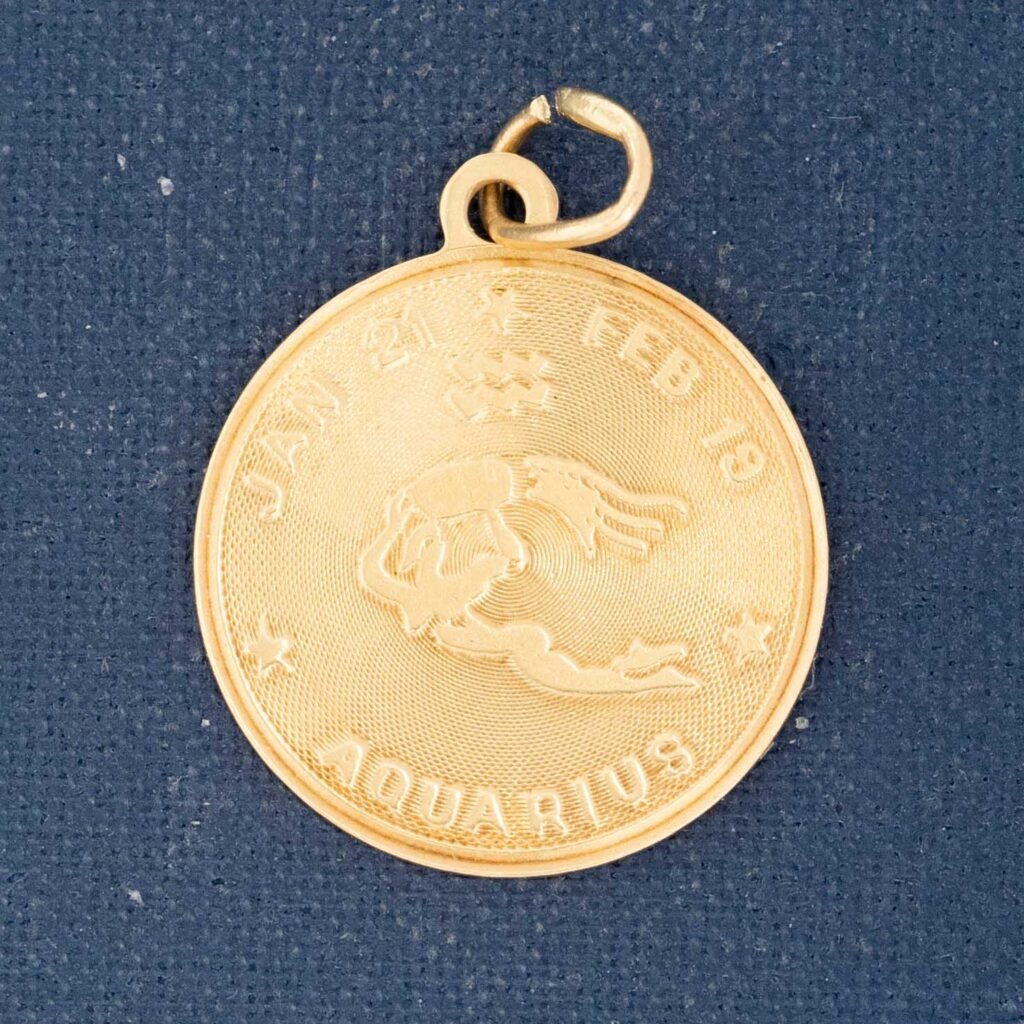 Vintage Aquarius Charm