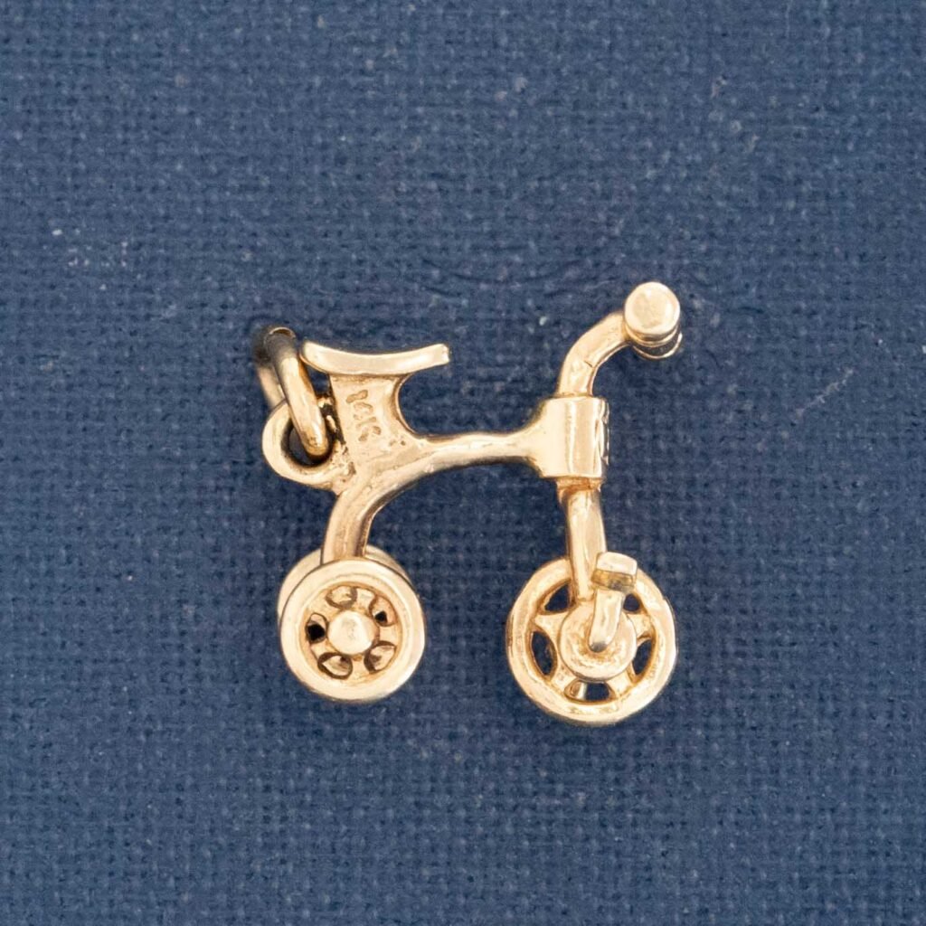 Vintage Articulating Kids Tricycle Charm