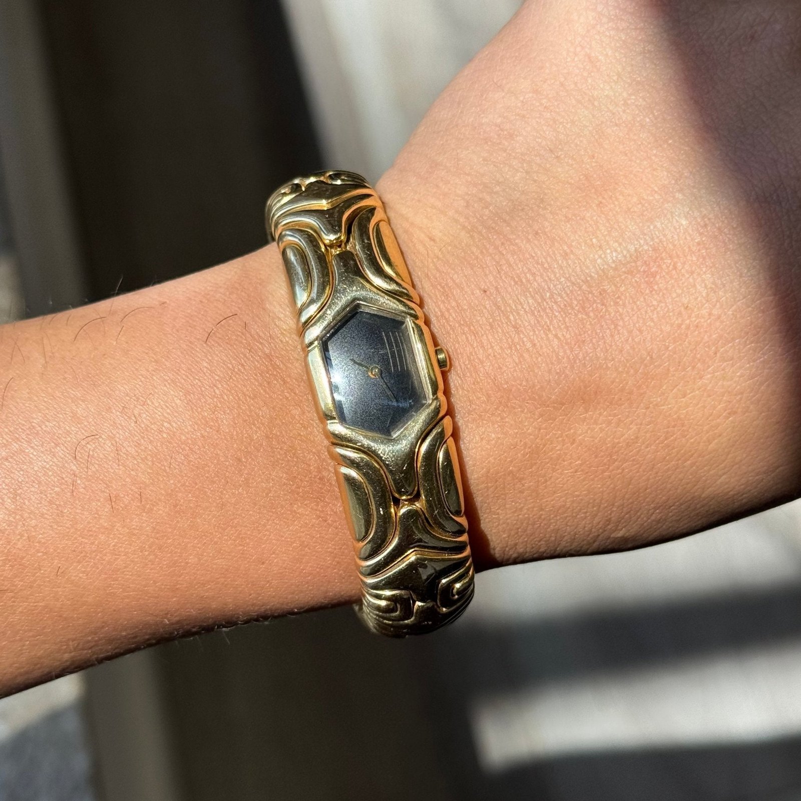 Vintage Bvlgari "Alveare" Yellow Gold Watch - Image 2