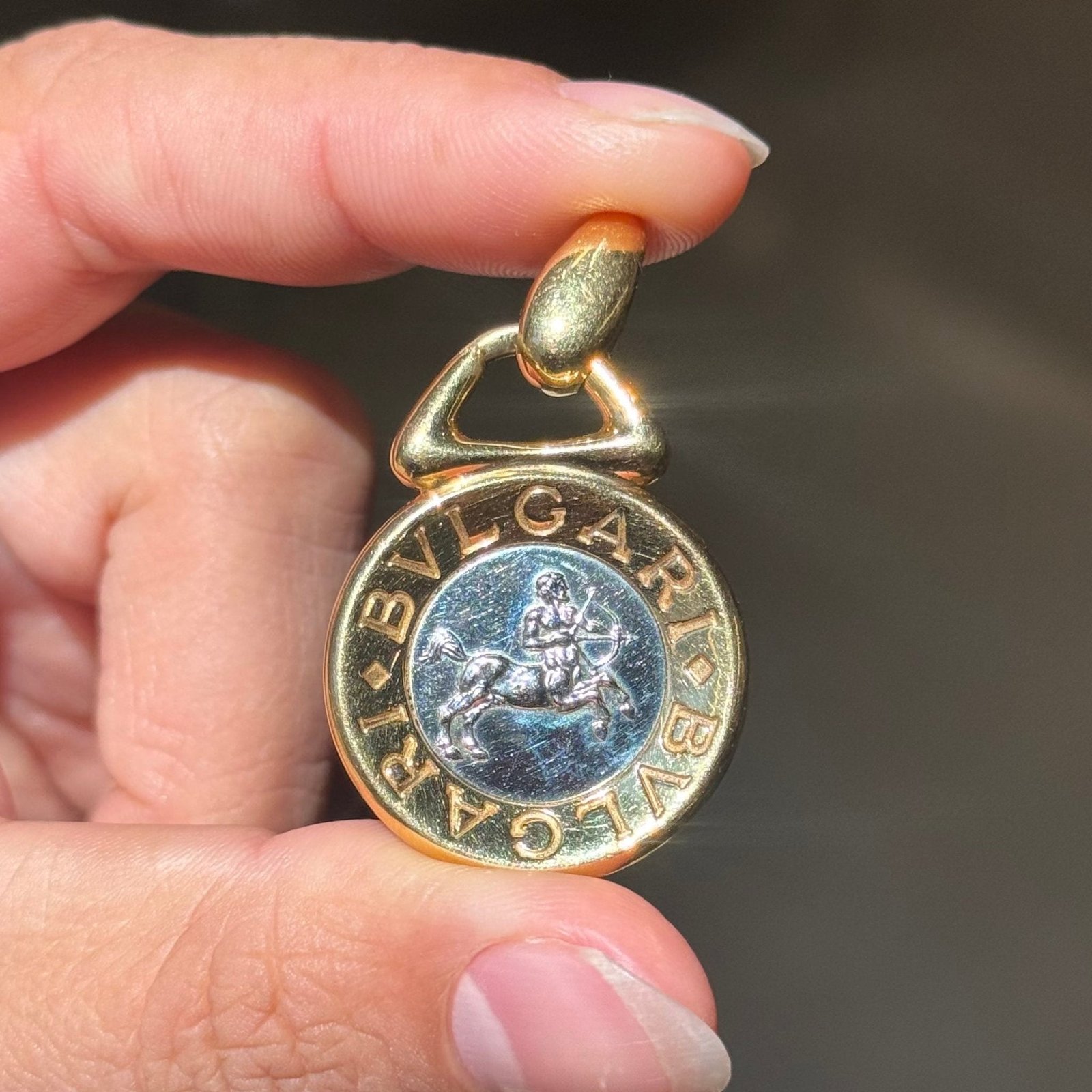 Vintage Sagittarius Zodiac Pendant, by Bvlgari - Image 2