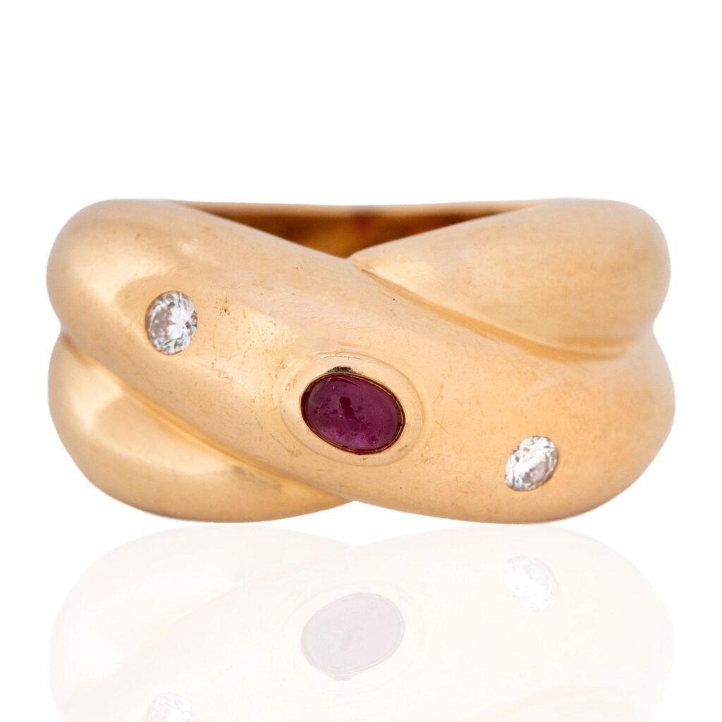 RARE Vintage Diamond & Ruby Colisee Ring, by Cartier