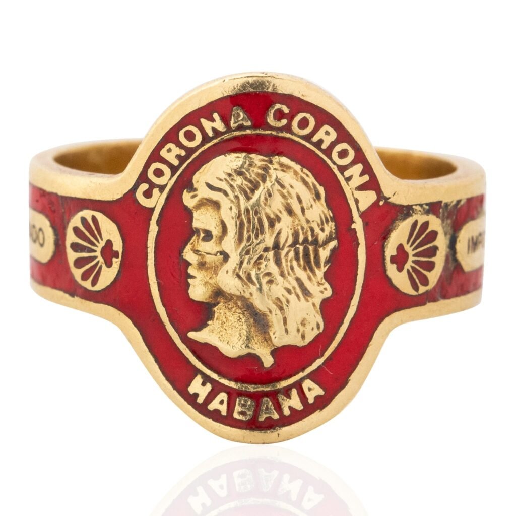 RARE Vintage Enamel Cigar Ring, by Cartier