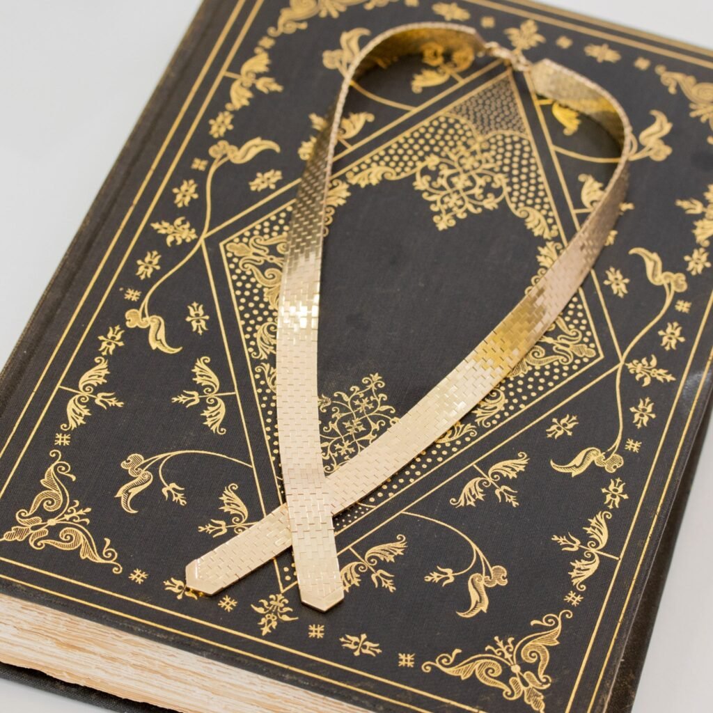 Vintage Crossover Mesh Gold Necklace, by Tiffany & Co.