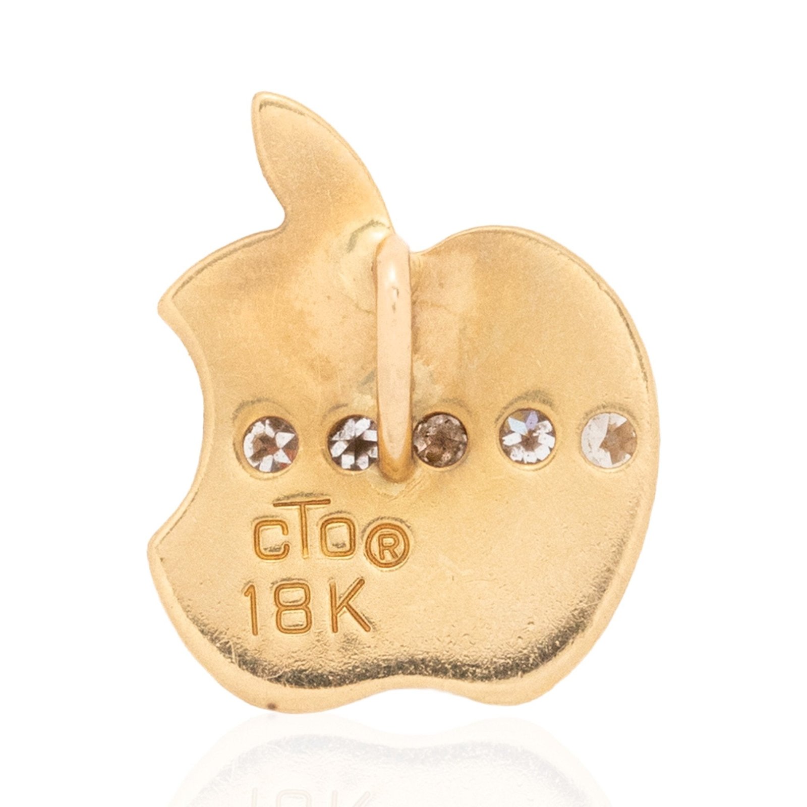 Vintage Diamond Apple Charm - Image 4