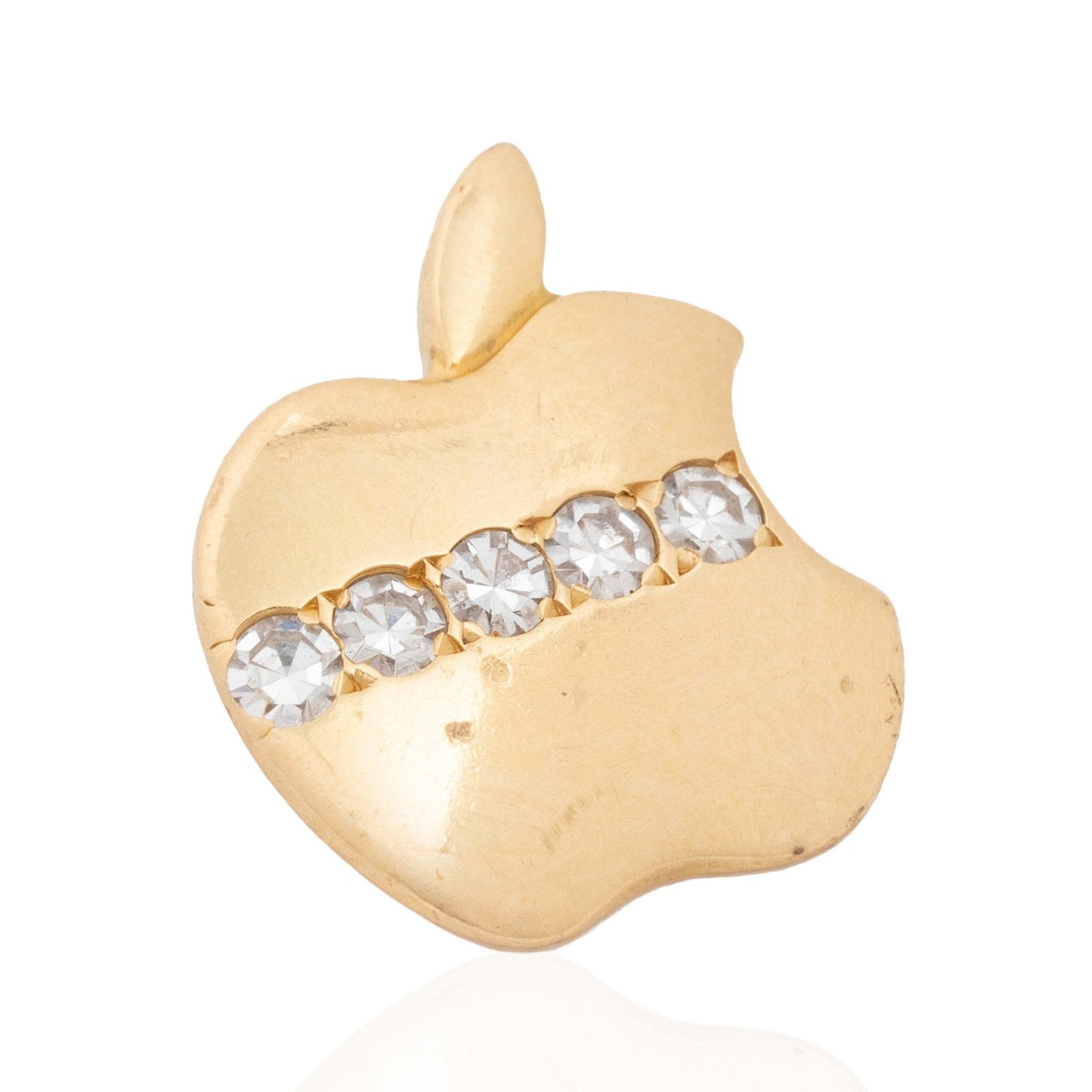 Vintage Diamond Apple Charm - Image 3