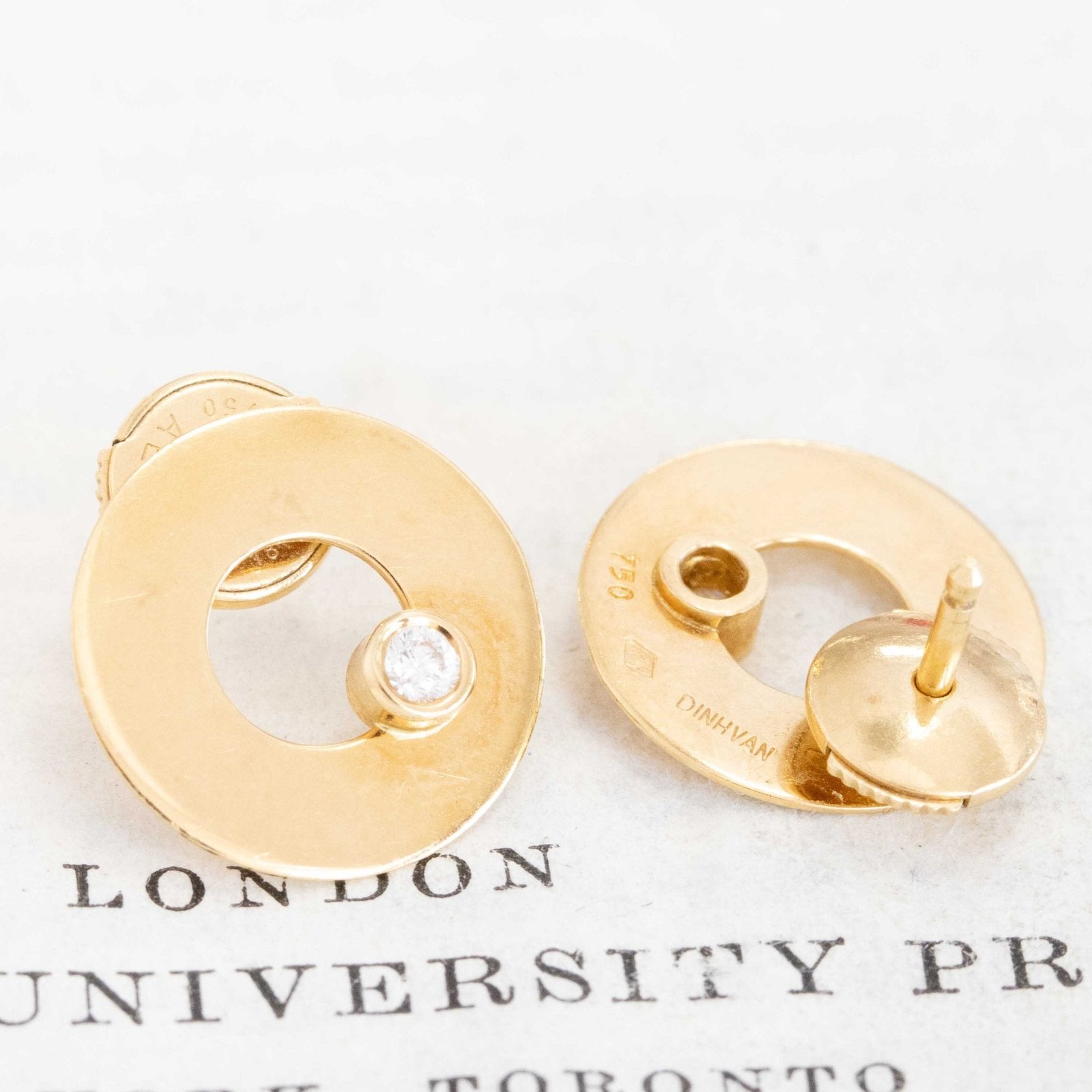 Vintage Diamond Disc Earrings, by Dinh Van - Image 3