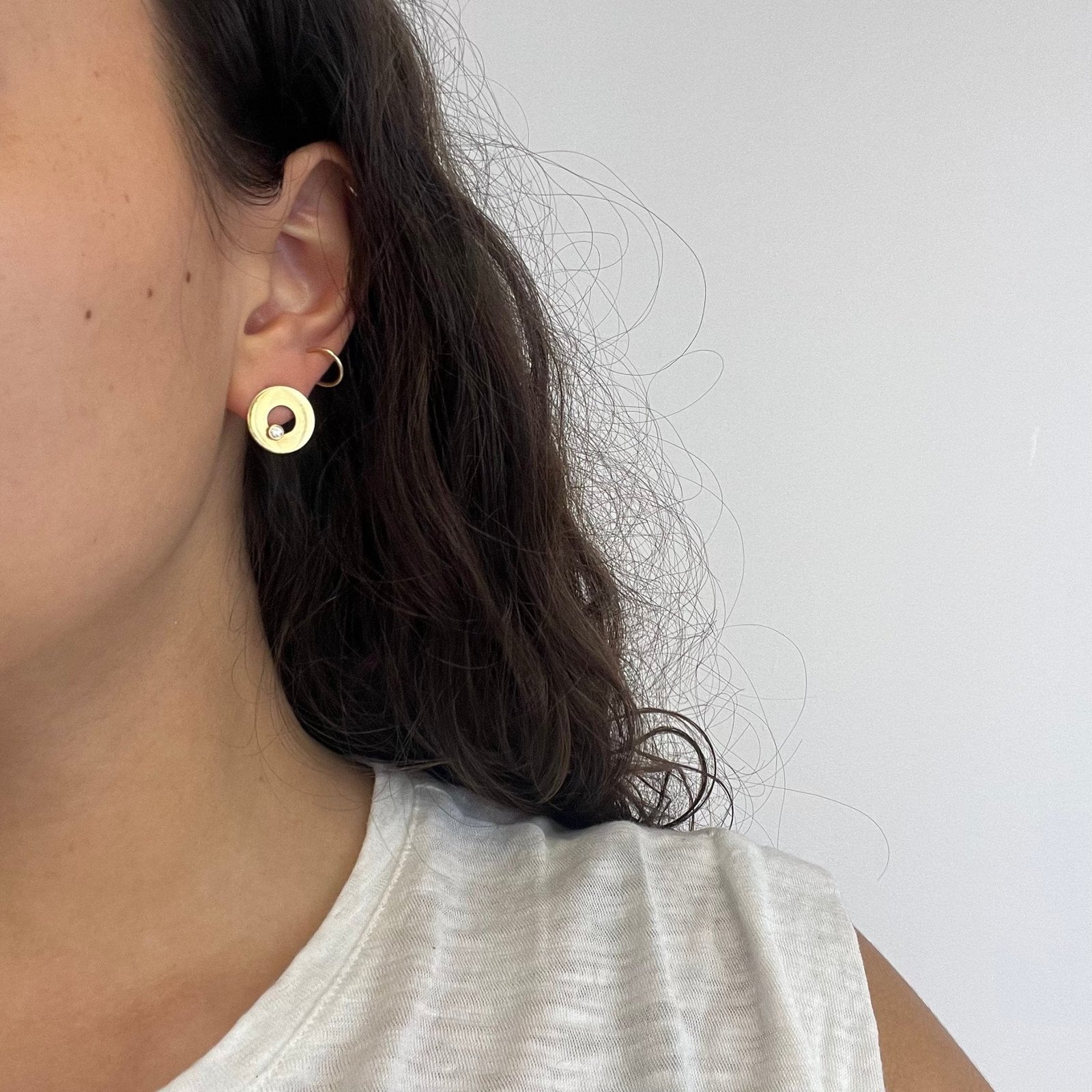 Vintage Diamond Disc Earrings, by Dinh Van - Image 2