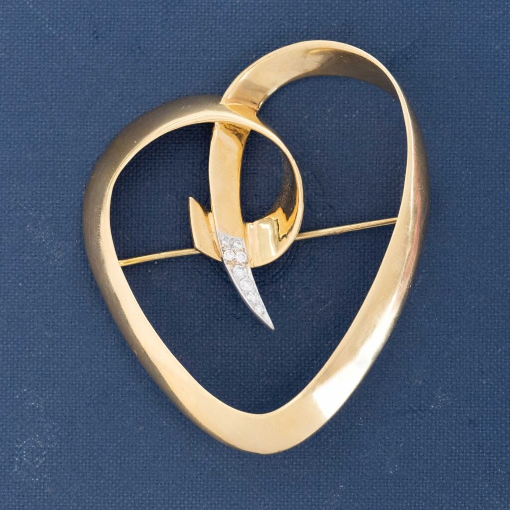 Vintage Diamond Heart Brooch, by Paloma Picasso for Tiffany & Co.