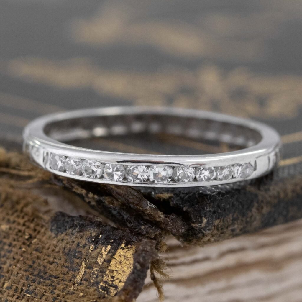 Vintage Diamond Platinum Band