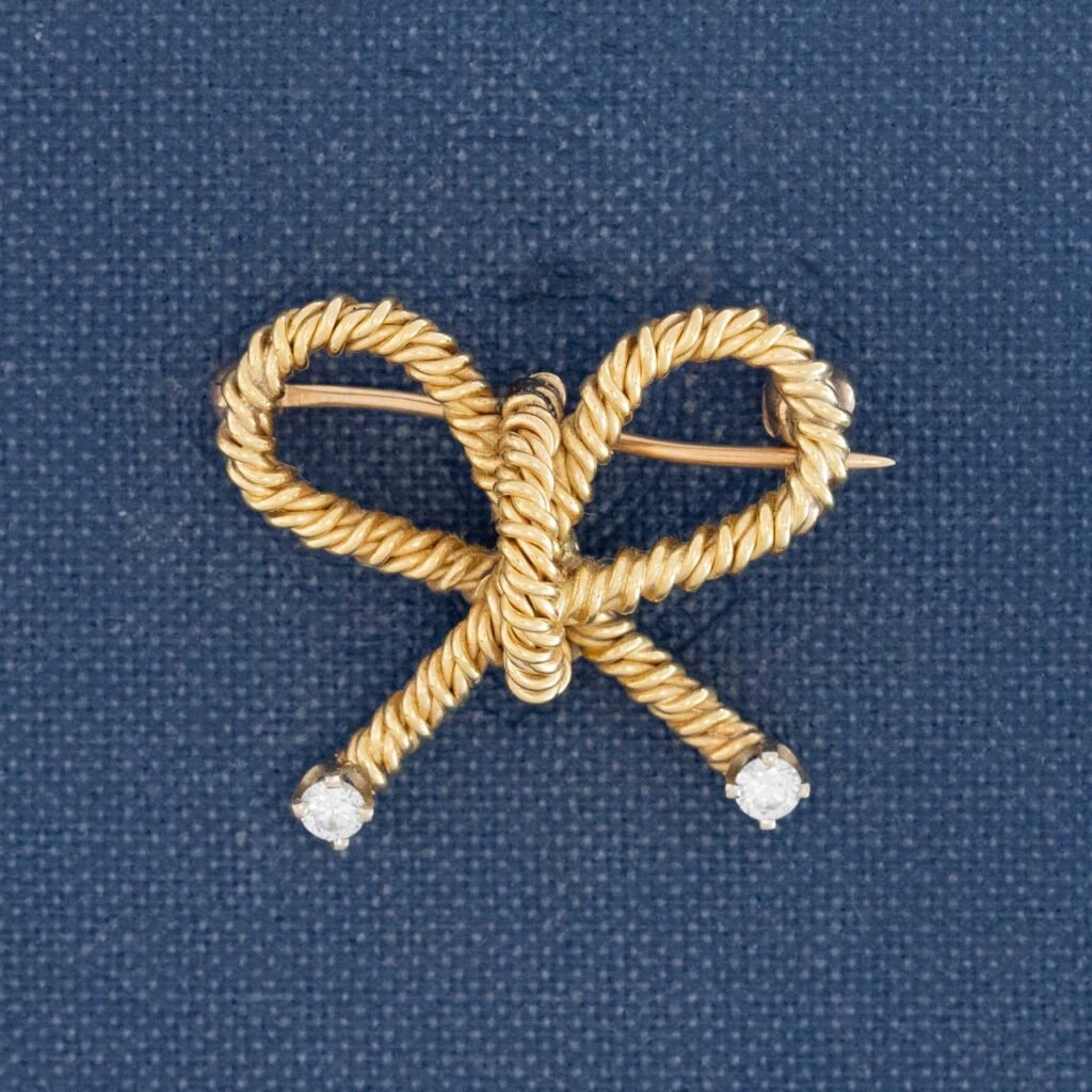 Vintage Diamond Rope Bow Brooch, by Tiffany & Co.