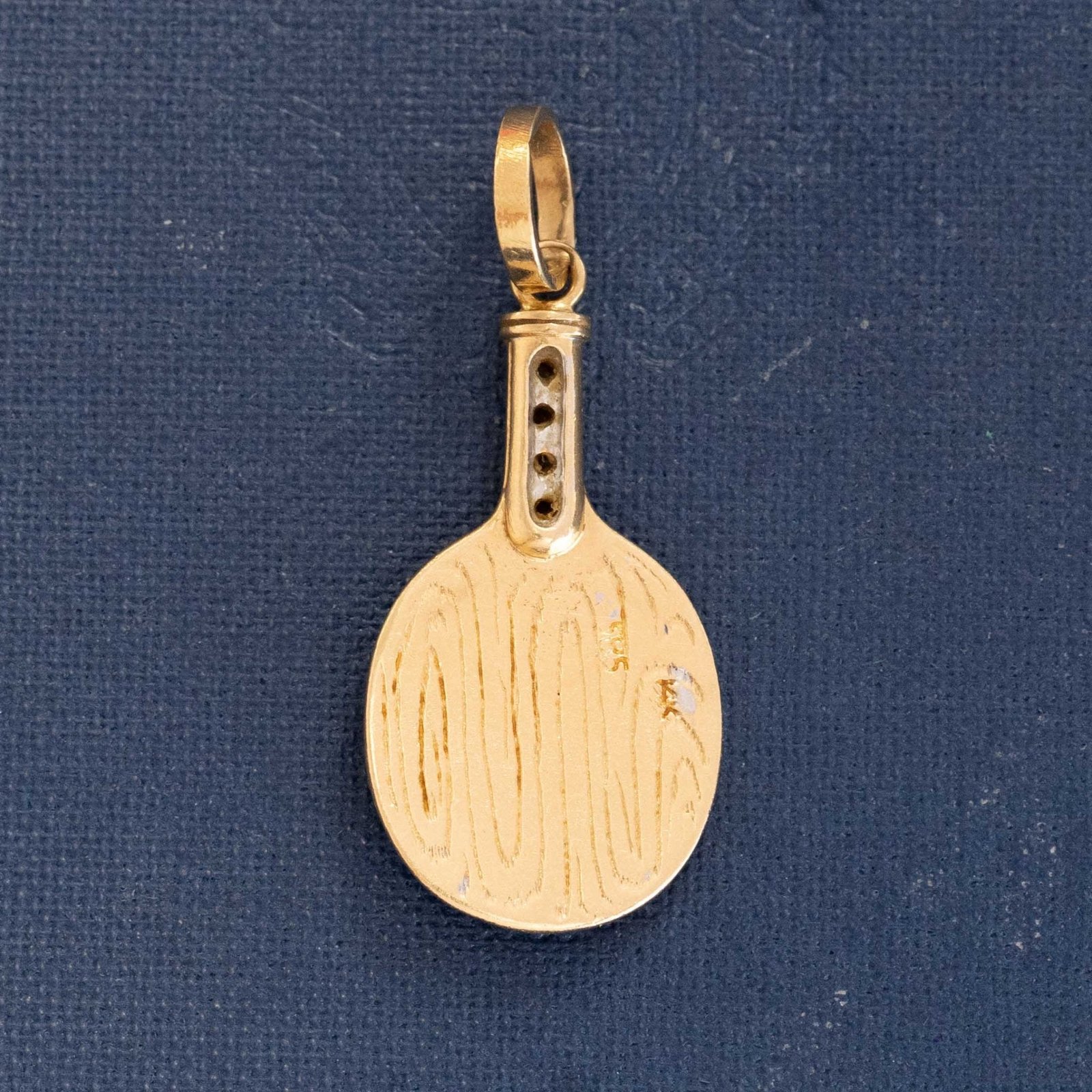 Vintage Diamond Tennis Racquet Charm/Pendant - Image 2