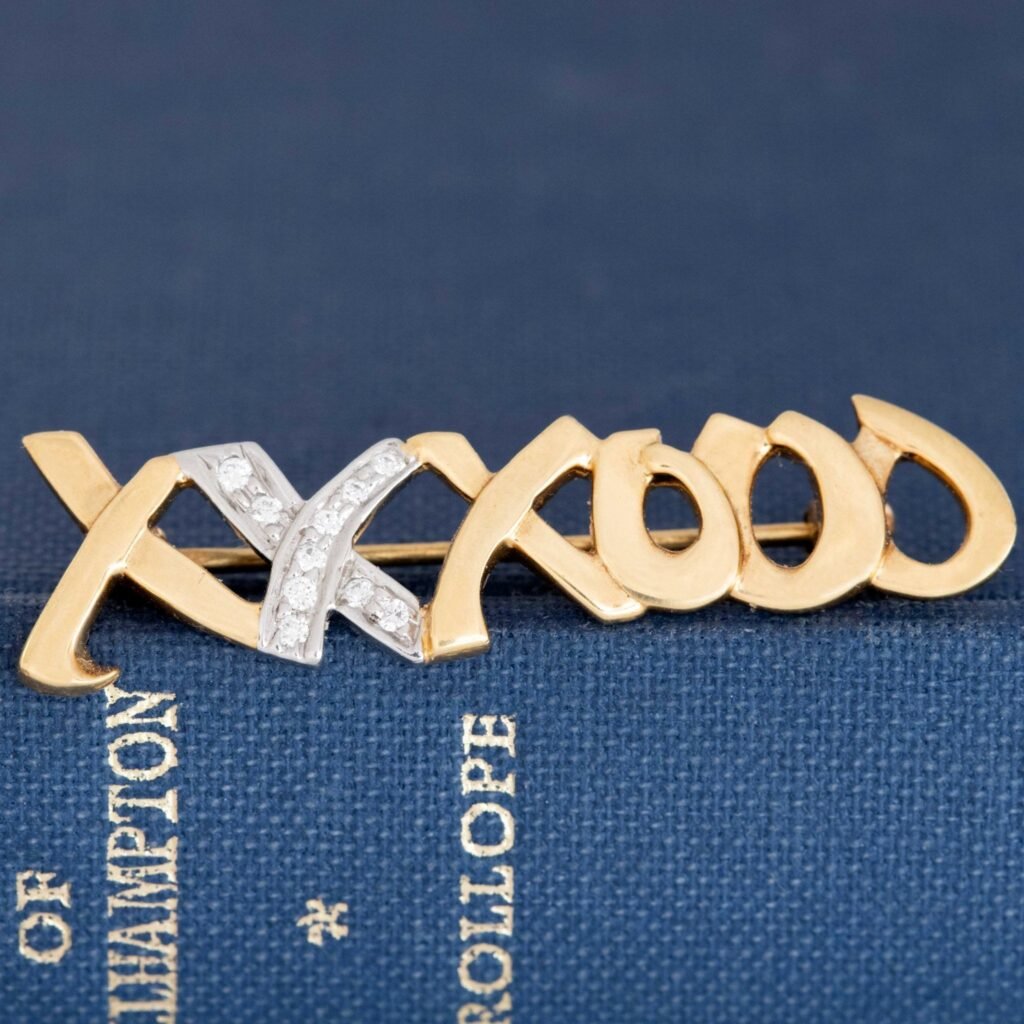 Vintage Diamond XO Brooch, by Paloma Picasso for Tiffany & Co.