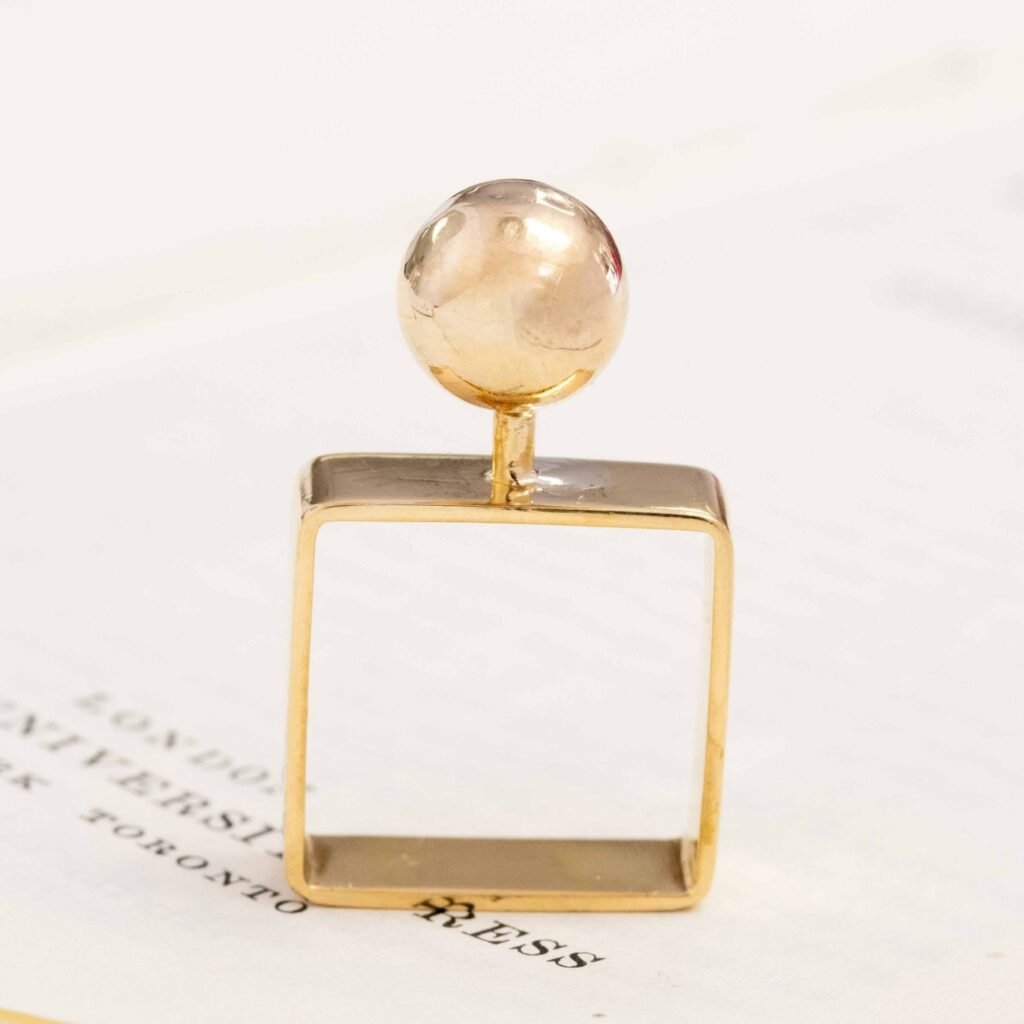Vintage Dinh Van Gold Ball Ring, by Cartier