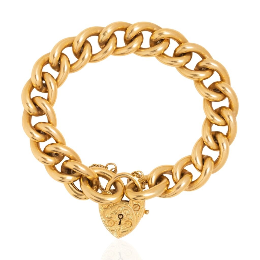 Vintage Padlock Bracelet, English