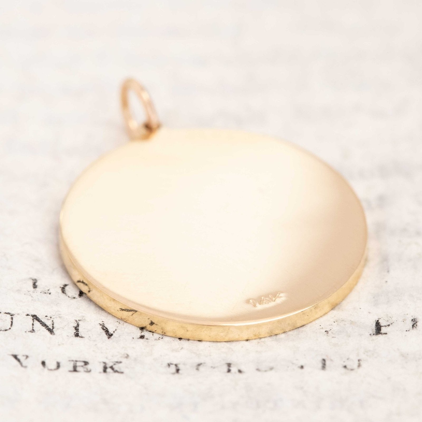 Vintage Engravable Medallion Pendant - Image 2