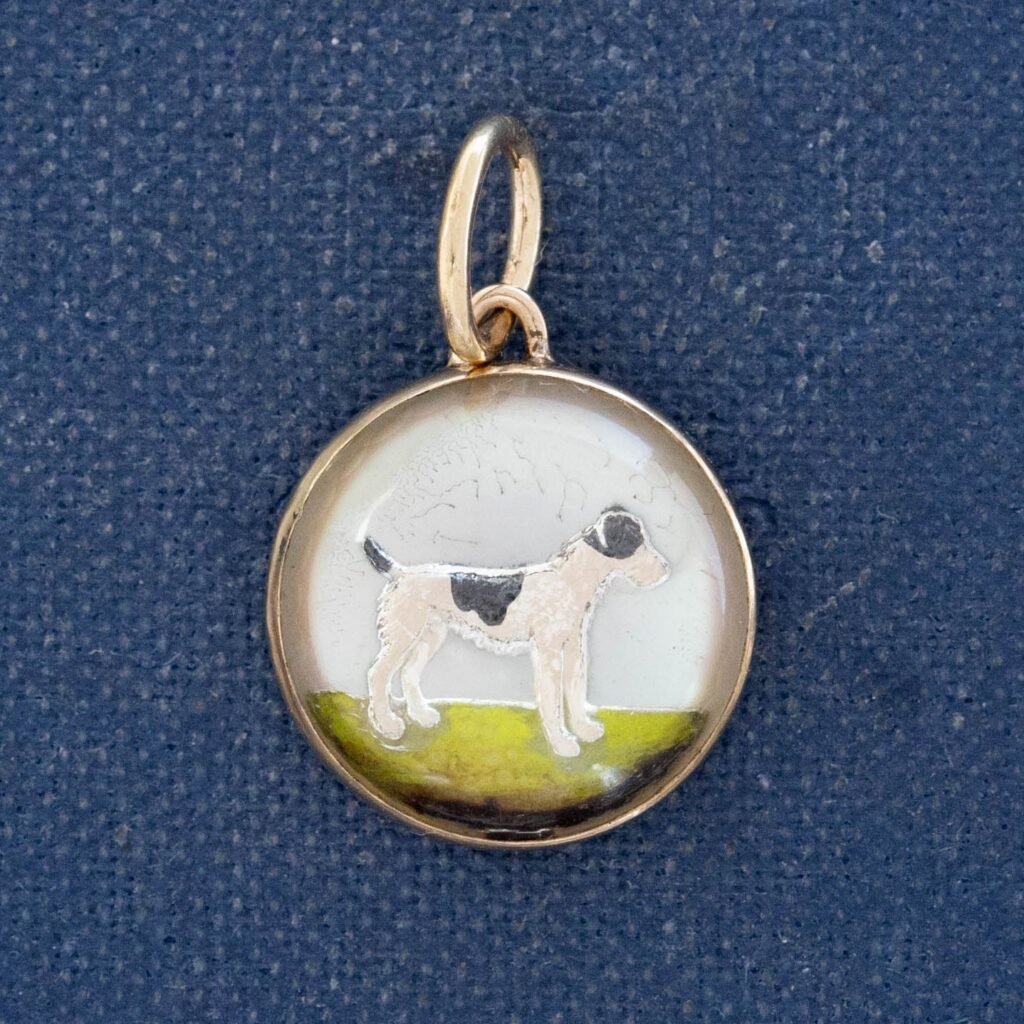 Vintage Essex Crystal Dog Pendant