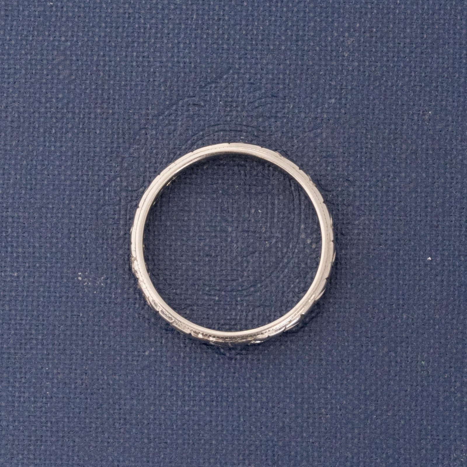 Vintage Etched Wedding Band c. 1924 - Image 6