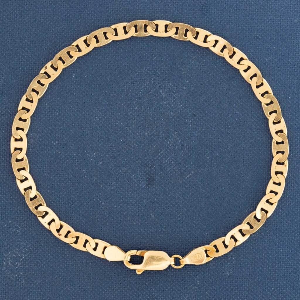 Vintage Flat Mariner Link Chain Bracelet