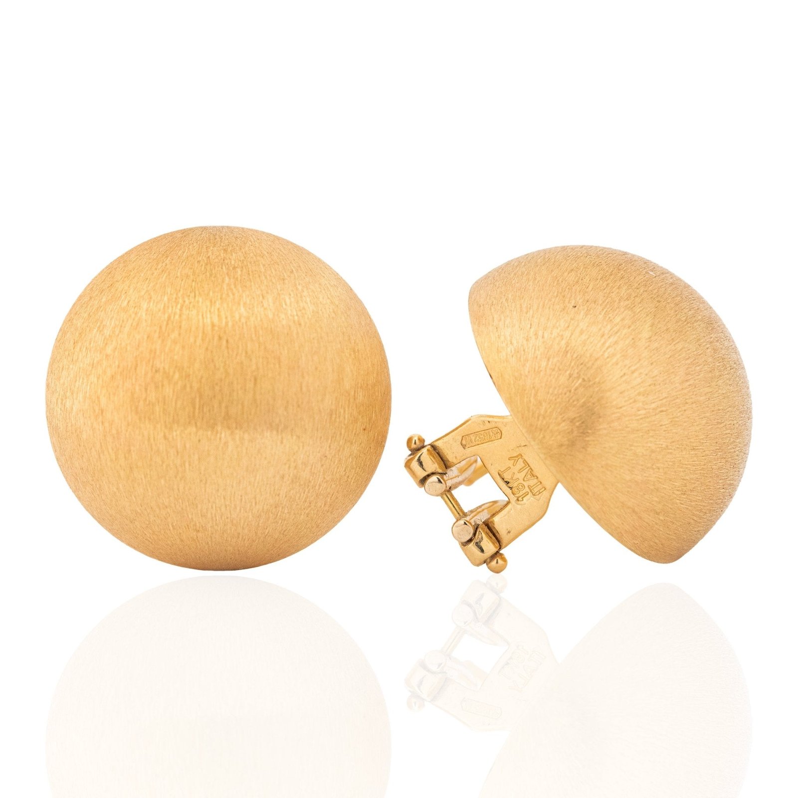 Vintage Florentine Sphere Earrings, Italian