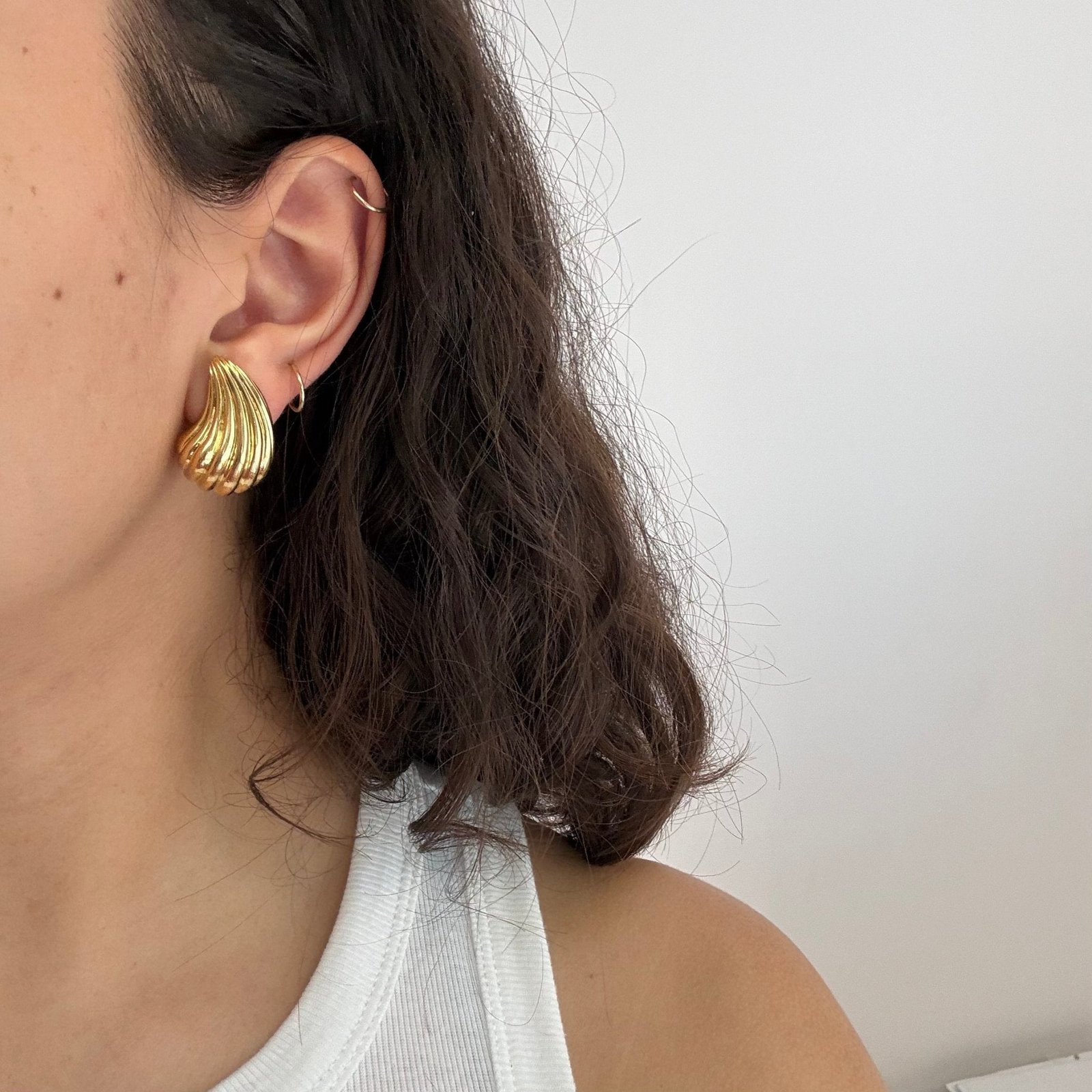 Vintage Fluted Teardrop Clip-On Earrings, by Tiffany & Co. - Image 2