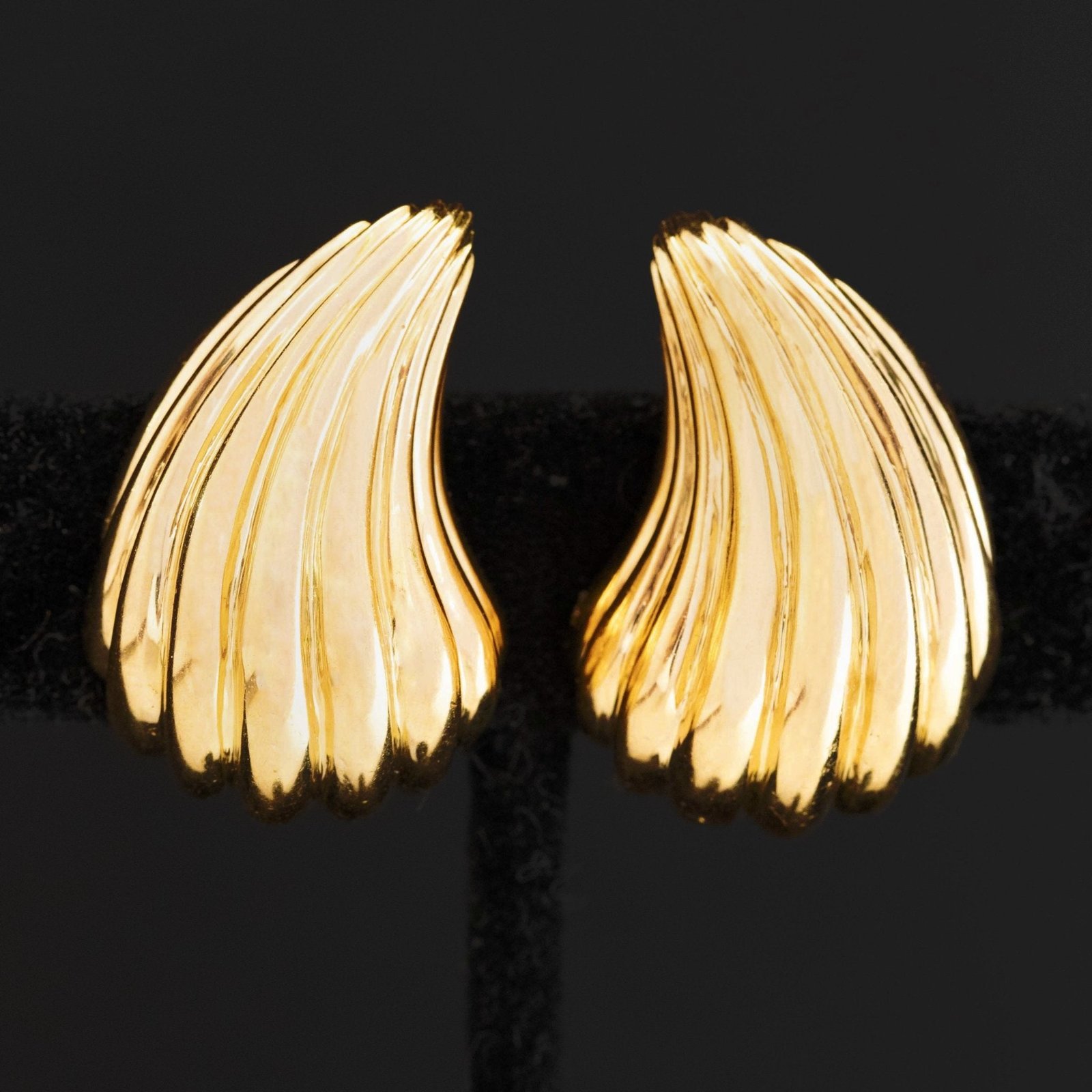 Vintage Fluted Teardrop Clip-On Earrings, by Tiffany & Co.