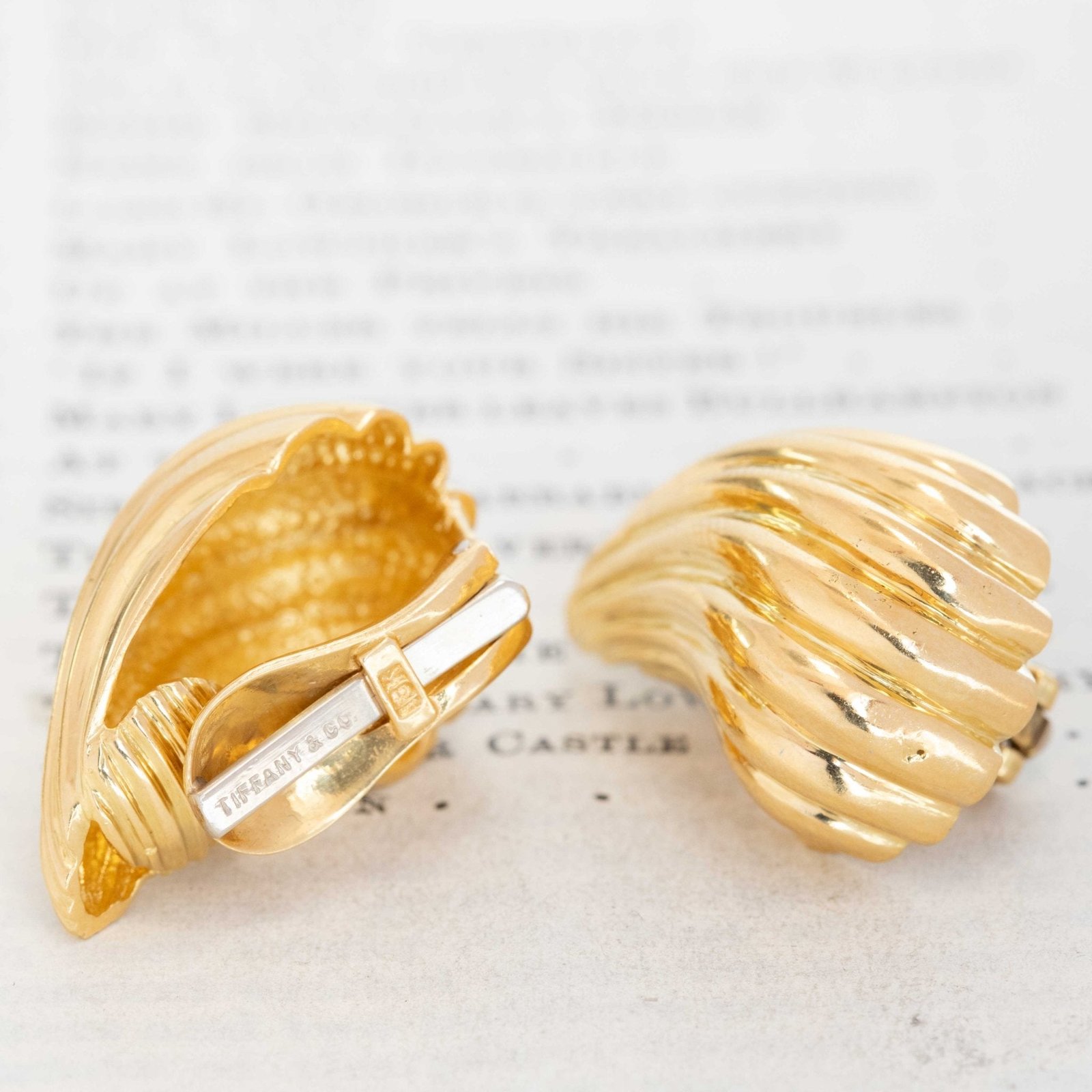Vintage Fluted Teardrop Clip-On Earrings, by Tiffany & Co. - Image 3